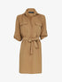 Robe ample style chemise - Camel - 1