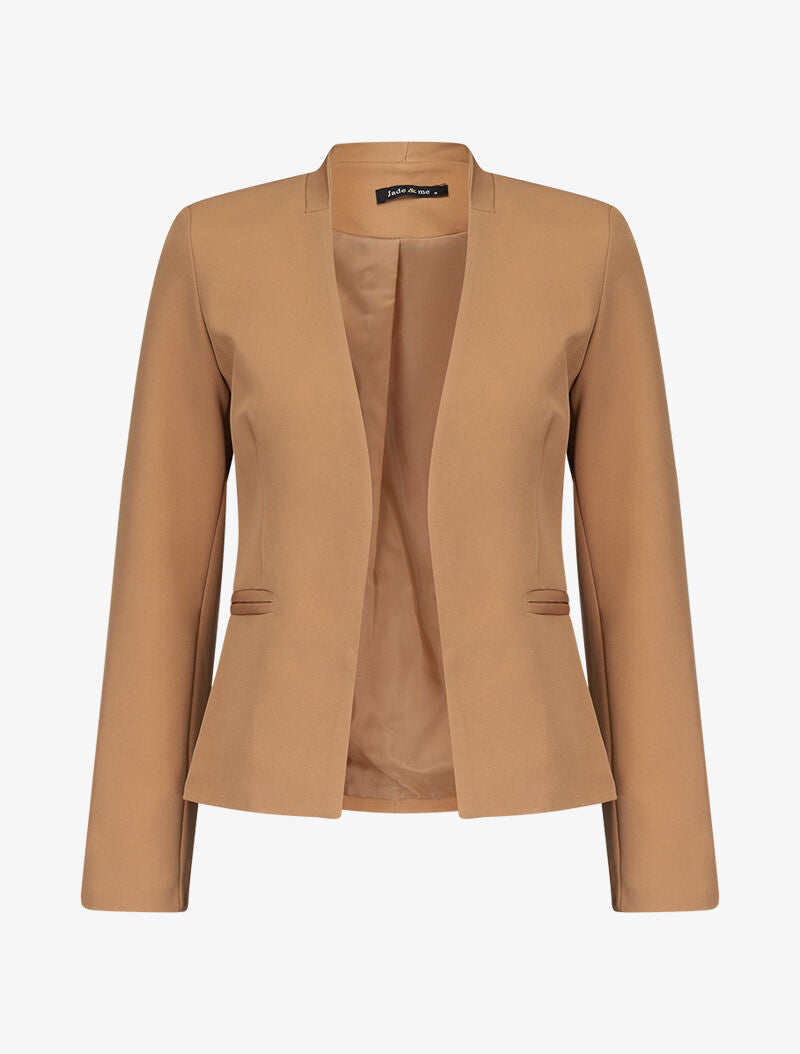 Blazer casual ouvert - Camel - 1