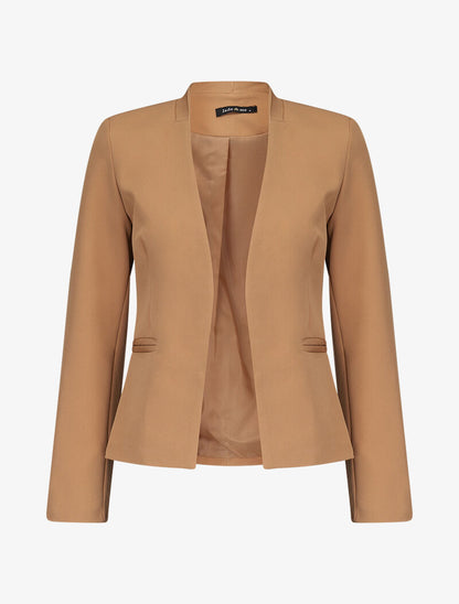 Blazer casual ouvert - Camel - 1