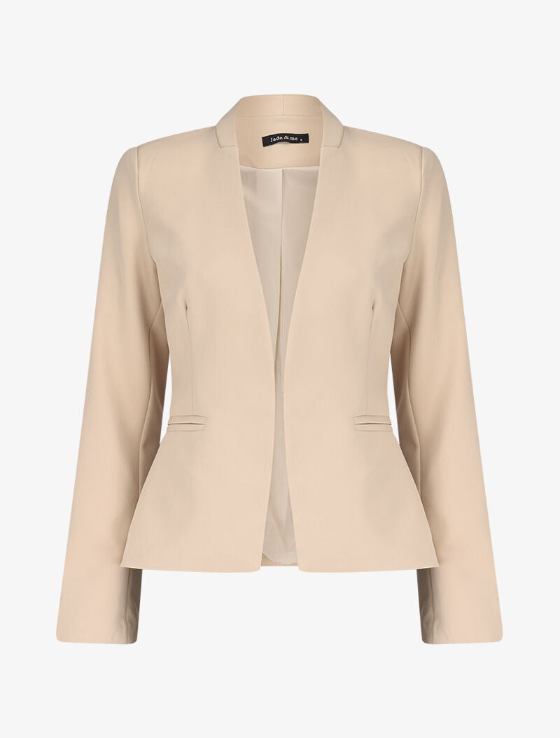 Blazer casual ouvert - Beige - 1