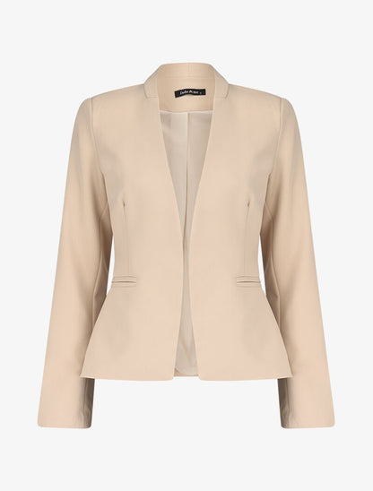 Blazer casual ouvert - Beige - 1