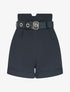 Short taille haute ceinturé - Noir - 3