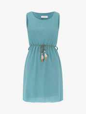 Robe patineuse en voile - Turquoise - 3
