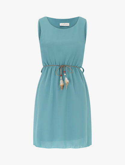 Robe patineuse en voile - Turquoise - 3