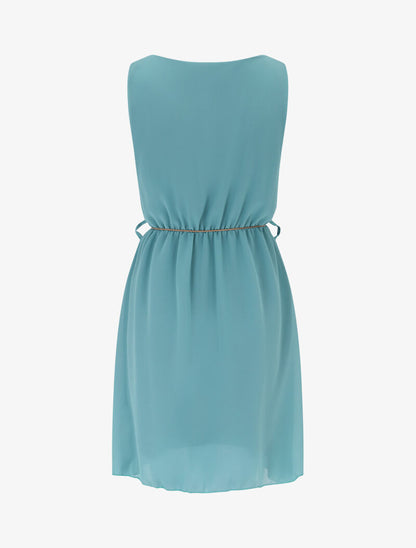 Robe patineuse en voile - Turquoise - 2