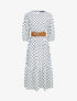 Robe à imprimé pois - Blanc - 3