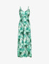 Robe longue imprimé fougères tropicales - Blanc - 1