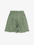 Short trapèze à bords effilochés - Kaki - 1