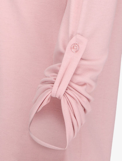 Top à dos long et fentes - Rose pâle - 3
