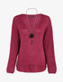 Pull oversize à dos long - Bordeaux - 1