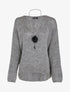 Pull oversize à dos long - Gris chiné - 4