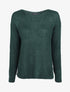 Pull loose en maille épaisse et fine - Vert sapin - 5