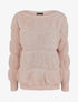 Pull boule effet gondolé - Rose poudré - 1