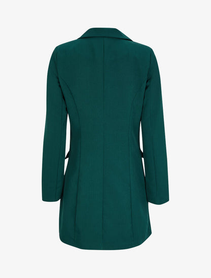 Blazer extra long style officier - Vert sapin - 2