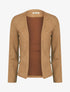 Veste ouverte en suédine à poches zippées en trompe l&