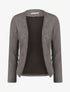 Veste ouverte en suédine à poches zippées en trompe l&