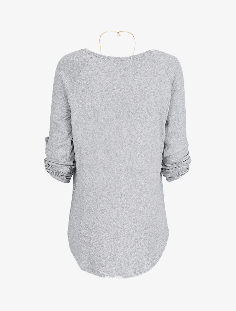 Tunique oversize avec sautoir - Gris clair - 2