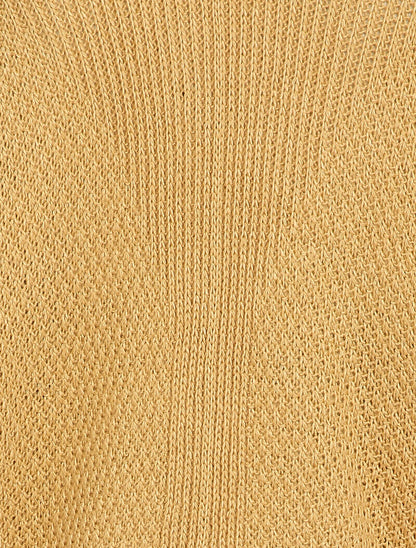 Gilet ouvert oversize à manches dolman - Camel - 3