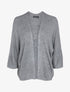 Gilet ouvert oversize à manches dolman - Gris - 1