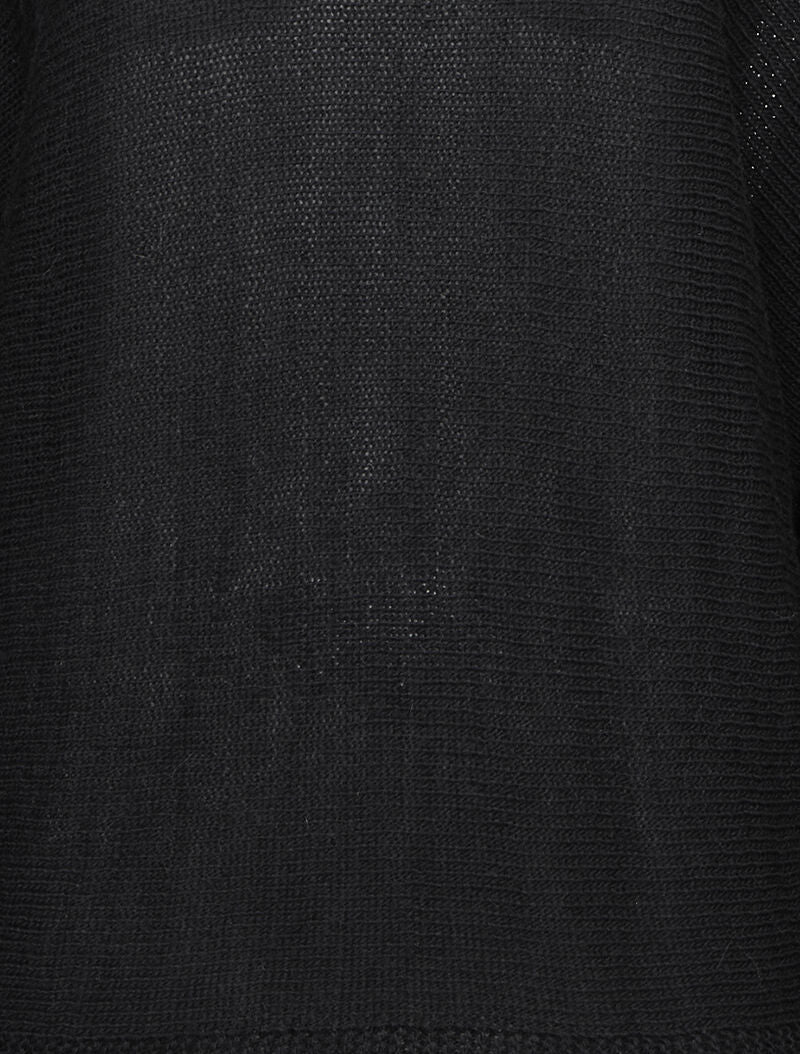 Pull oversize à manches dolman et col bateau - Noir - 3