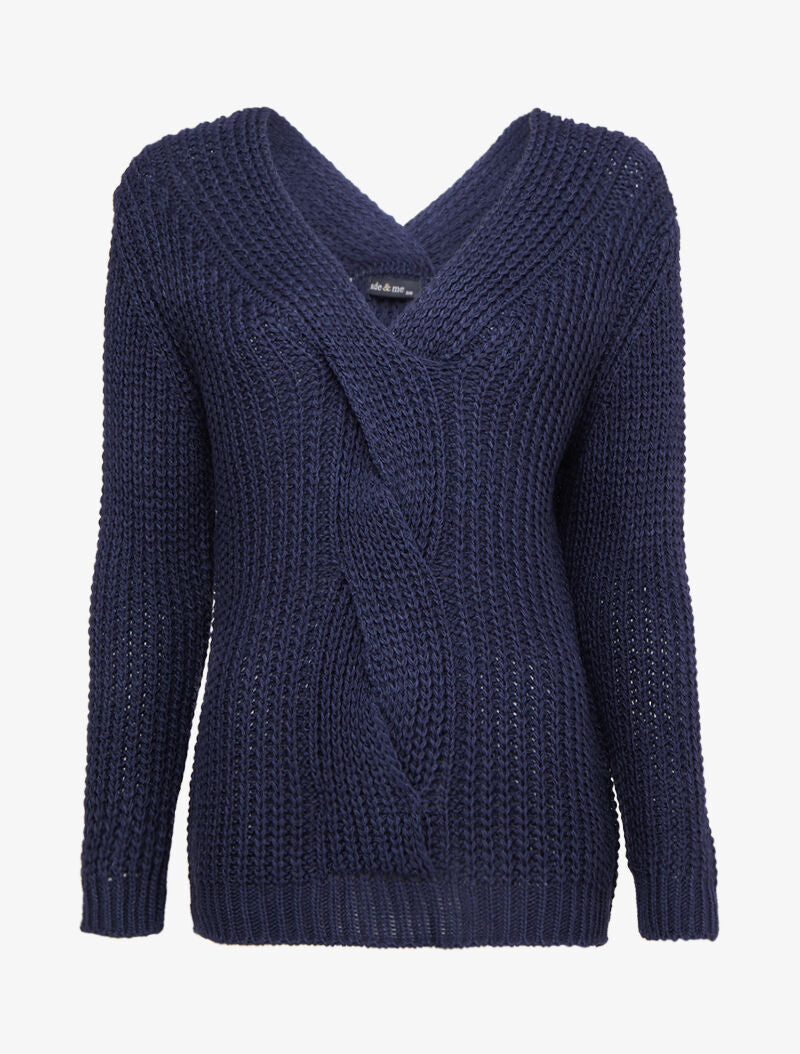 Pull en maille épaisse à détail tressé à l&