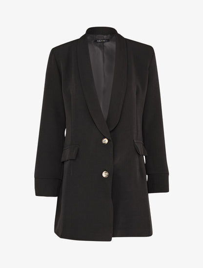 Veste blazer oversize - Noir - 1