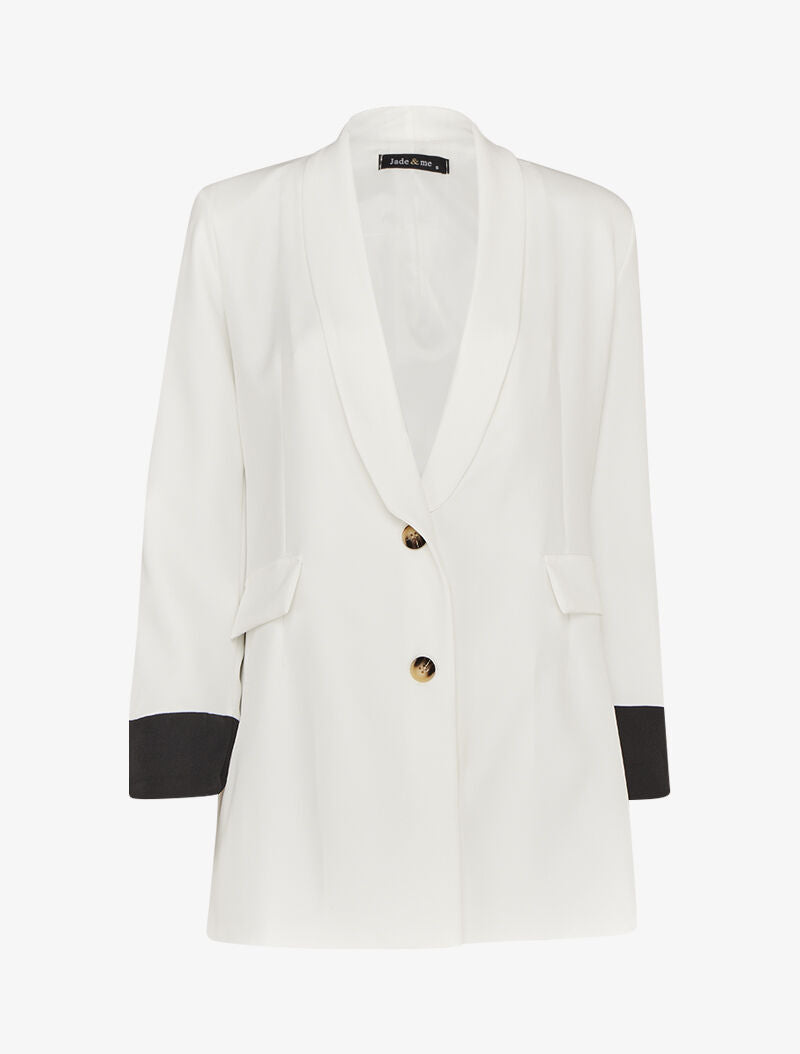 Veste blazer oversize - Blanc - 1