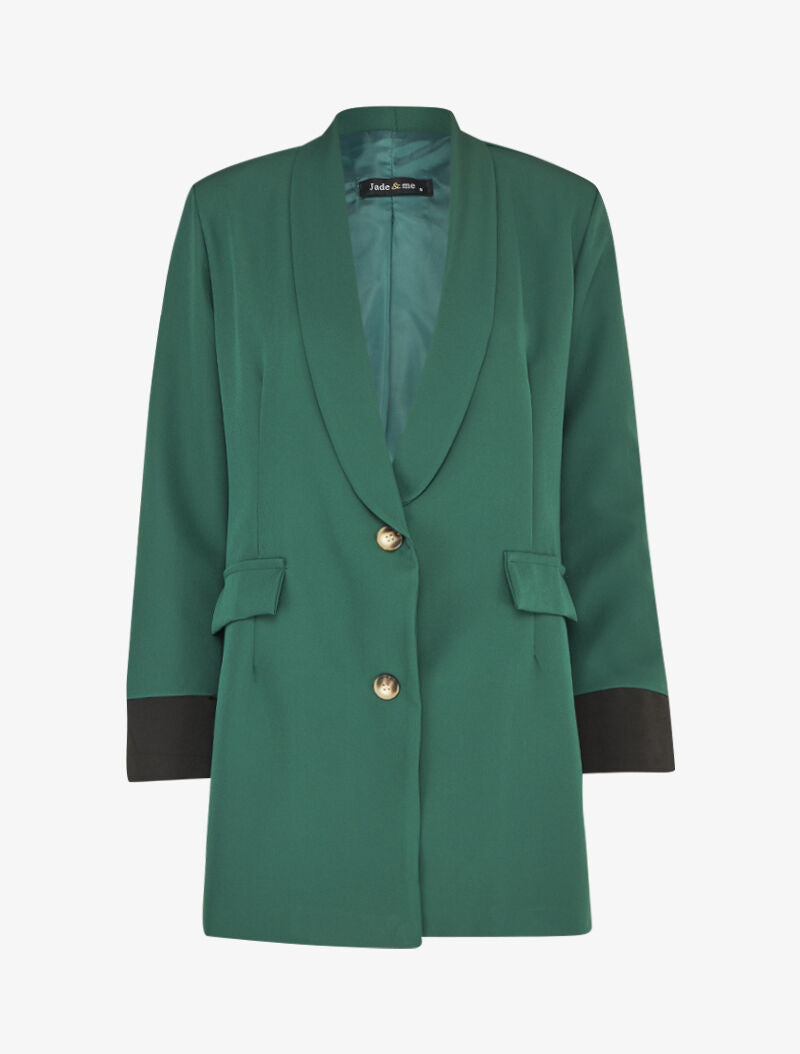 Veste blazer oversize - Vert bouteille - 3