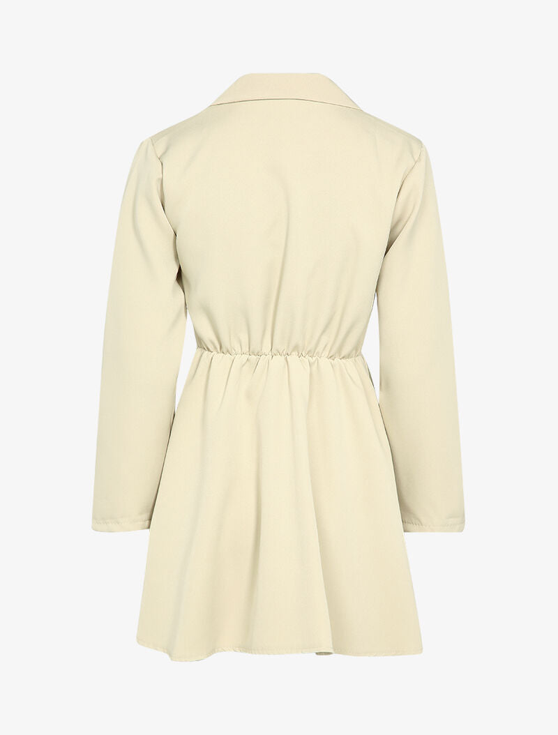 Veste mi-longue coupe patineuse - Beige - 2
