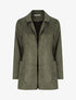 Veste ouverte mi-longue en suédine - Kaki - 4
