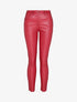 Pantalon slim taille standard en simili - Rouge - 3