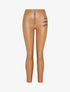 Pantalon slim en simili à triple zips décoratifs - Camel - 3