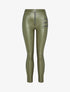 Pantalon slim en simili à triple zips décoratifs - Kaki - 3
