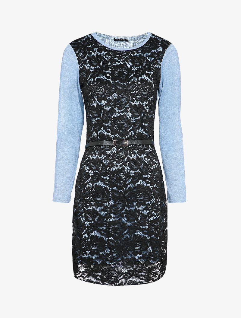 Robe pull à dentelle à l&