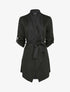 Veste en suédine à manches 3/4 à sangles - Noir - 3