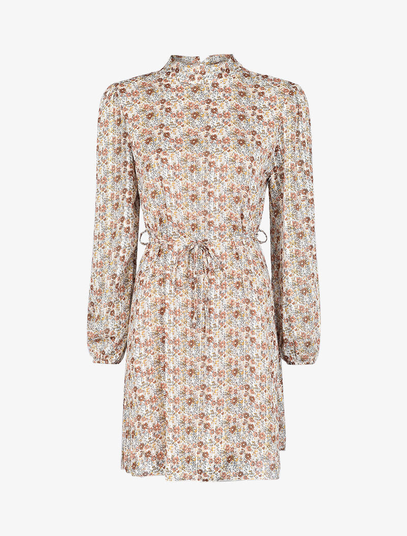 Robe bohéme à imprimé pâquerettes - Beige - 1