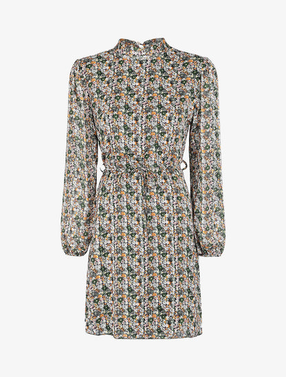 Robe bohéme à imprimé pâquerettes - Vert - 5