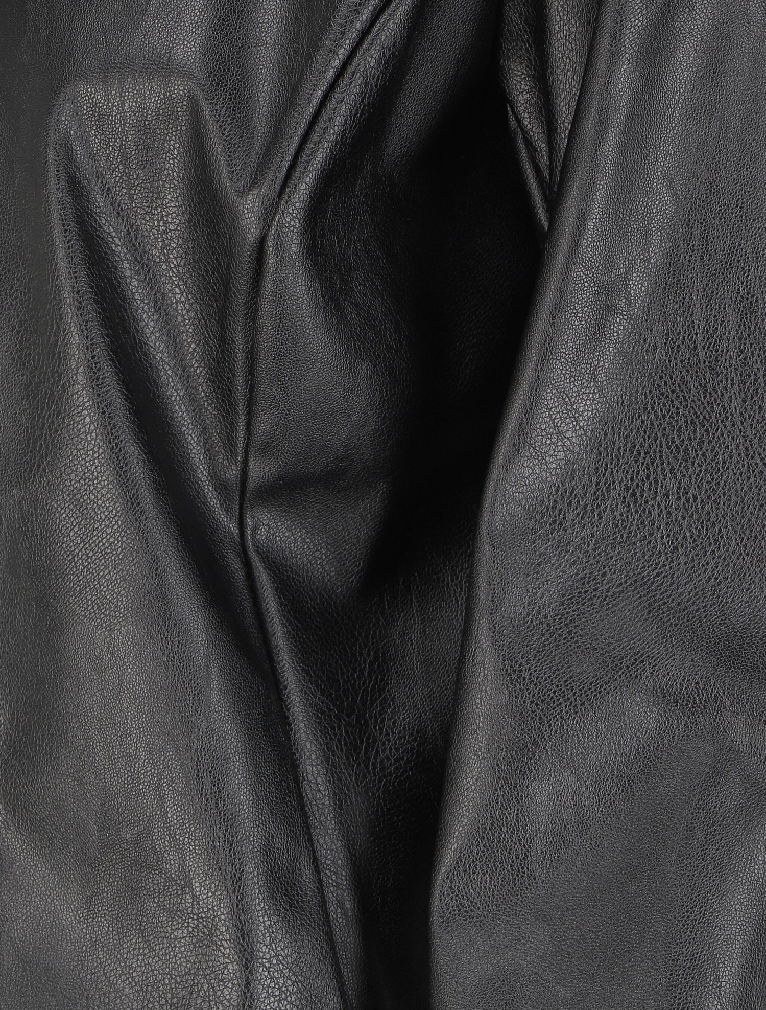 Veste en simili ouverte - Noir - 3