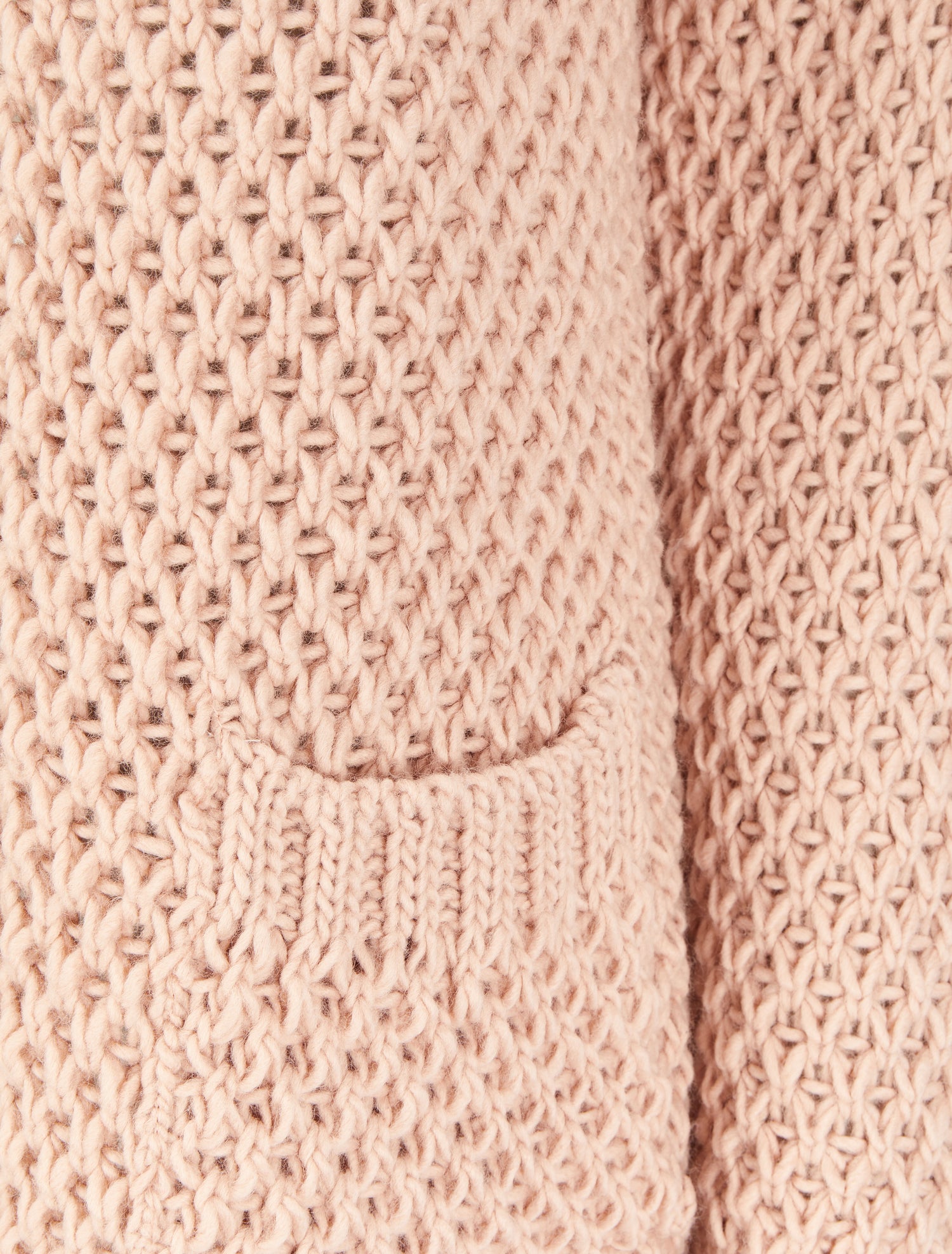 Gilet ouvert en maille crochet - Rose - 3