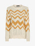 Pull en maille à motif zig zag - Beige - 1