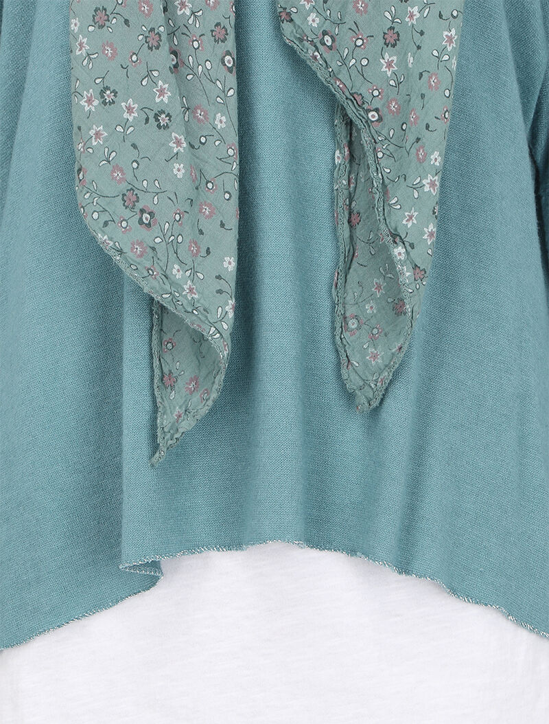 Pull loose à manches dolman accessoirisé d&