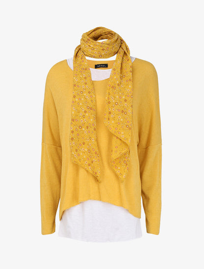 Pull loose à manches dolman accessoirisé d&