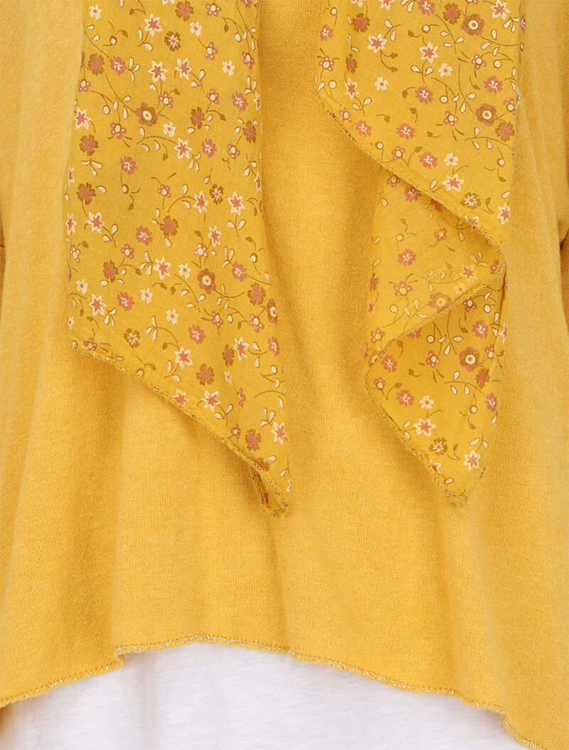 Pull loose à manches dolman accessoirisé d&