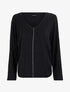 Pull fin chauve-souris à détails irisés - Noir - 1