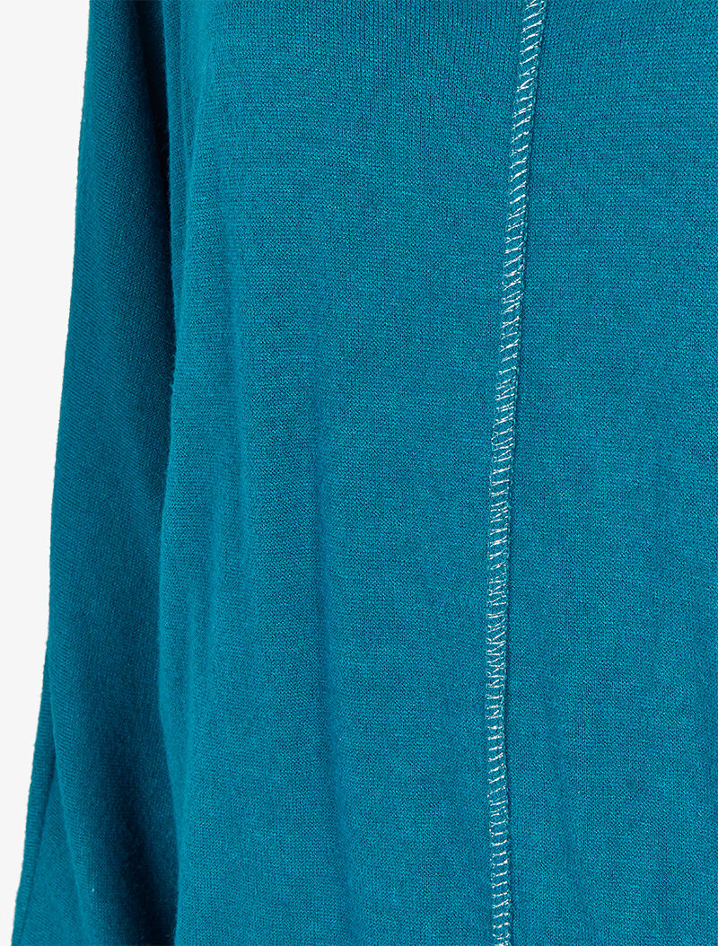 Pull fin chauve-souris à détails irisés - Bleu canard - 3