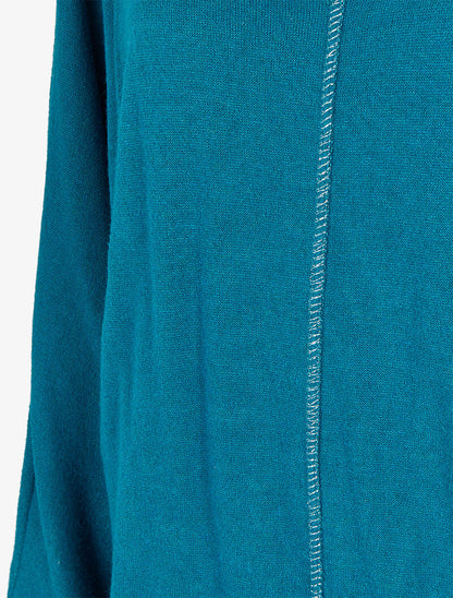 Pull fin chauve-souris à détails irisés - Bleu canard - 3