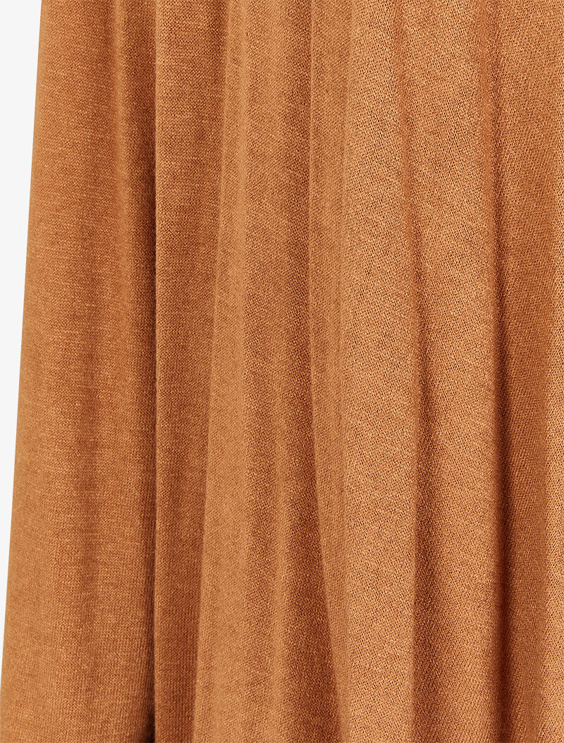 Gilet uni à pans biseautés - Camel - 3
