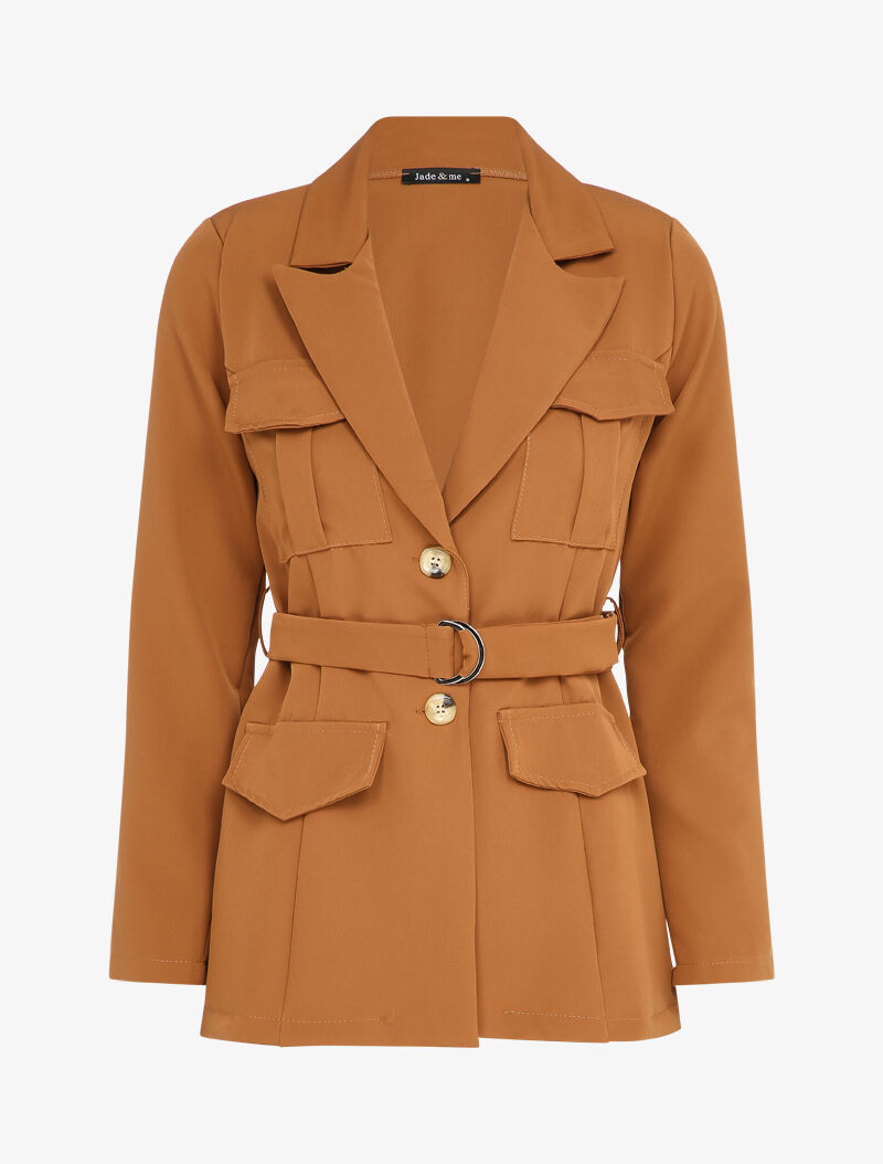 Veste style saharienne - Camel - 1