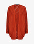 Cardigan mi-long en maille ajourée - Rouille - 4