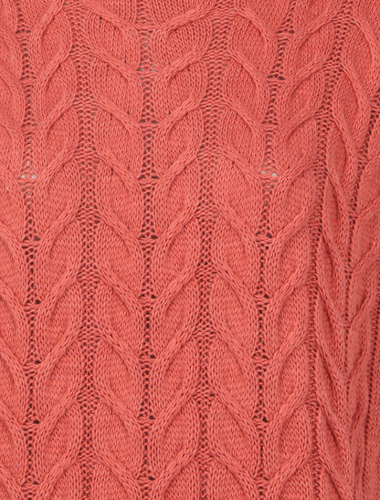 Robe pull sans manches à col roulé - Rose - 3